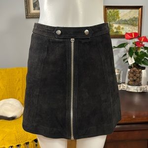 Skirt real leather, size US 4, brand Top Shop.